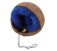 LOLIPPYY Nid Oiseau Coquille de Noix de avec Coussin Chaud et Cloche Maison Suspendue pour Perroquets Nid Délevage Respirant et Résistant pour Petits Oiseaux Intérieur et Extérieur