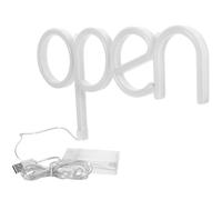 LOLIPPYY Open Neon Sign LED Murale Rouge Lampe Néon Décorative pour Bar et Fête Luminaire Mural Simple pour Soirées et Événements