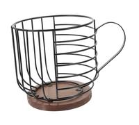 LOLIPPYY Organisateur de Capsules Café Fer avec Support Oreilles de Chat Panier de Rangement Multifonction pour Dosettes Thé Snacks Accessoire Pratique pour Maison et Café Comptoir Ordonné