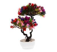 LOLIPPYY Ornement Bonsai Artificiel Pin Accueillant Simulation Plante Artificielle Pot Petit Décor Jardin Intérieur Couleur Vive