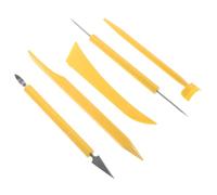 LOLIPPYY Outils De Sculpture en Argile 5 Pièces, Kit Modelage Pâte Polymère, Couleur Jaune, pour Adultes, Adaptés Loisirs Créatifs, Poterie Céramique, Usage DIY Artistique