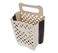 LOLIPPYY Panier à Linge Mural Pliable Grand Format, Couleur Blanc/gris, Plastique Facile à Nettoyer, Capacité Spacieuse Crochet Adhésif, Pour Salle De Bain Et Rangement Domestique