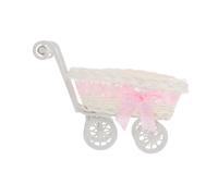 LOLIPPYY Panier Imitation Rotin Rose avec Poignée Panier à Bonbons Décoratif pour et Shower Rangement Élégant