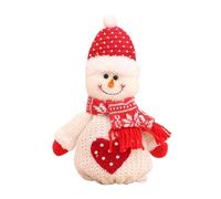 LOLIPPYY Paquet à Bonbons de Noël à Cordon Réutilisable en Tissu Pochette Présent Festive Motif Bonhomme de Neige pour Emballage Friandises et Rangement Présent Noël 1 Pièce