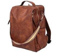 LOLIPPYY Paquet à Dos Élégant pour Ordinateur Portable Femme 41 X 32 X 16 CM en Cuir PU Bicolore Marron Paquet Multifonction Professionnel Bretelles Réglables pour Usage Quotidien et