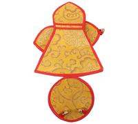 LOLIPPYY Paquet de Rangement Délicat pour Cloche Vajra en Brocart Jaune Petit Étui Protecteur en Coton Pochette Portable pour Instruments Rituels et Usage Décoratif