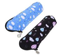 LOLIPPYY Paquet Isotherme pour Biberon et Accessoires pour Poussette Bébé, 2 Pièces, Taille Moyenne, Matériaux Isolants Résistants, Bleu et Blanc, Maintien Chaud 3-4 Heures, Usage