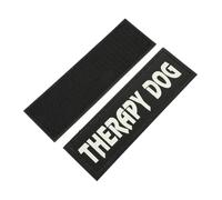 LOLIPPYY Patch Réfléchissant pour Chien Gilet Décoratif Cuir Résistant à Usure Patch Service Amovible pour Harnais Sécurité Nocturne pour Animaux