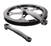 LOLIPPYY Pédalier avec manivelle 52T 170mm en Fer Noir, 1 Set, pour Single Speed Mountain Bike et Fixed-Gear Bike, Accessoires pour vélos, résistant à l'usure, Facile à Installer