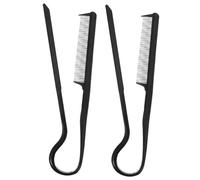 LOLIPPYY Peigne à Cheveux en V Lot de 2 Outil de Coiffure Démêlant Antistatique Coiffage Rapide Peigne Noir