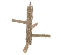 LOLIPPYY Perchoir pour Perruches Bois Naturel Support Stable pour Cage Oiseaux Stand Multifonction pour Perroquets Accessible et Adapté Aux Petits Volatiles