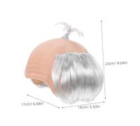 LOLIPPYY Perruque Costume Calvitie Réaliste pour Homme Bonnet Respirant et Accessoire Cosplay Comique Réutilisable pour et Halloween