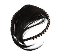 LOLIPPYY Perruque Courte Bandeau Pour Femmes Avec Frange Réaliste Naturelle Pour Couvrir Le Front Sommet Tête