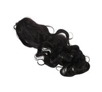 LOLIPPYY Perruque Longue Noire Bouclée Résistante Chaleur Séparation Centrale Naturelle pour Femmes Cosplay Halloween Fête Quotidienne