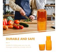 LOLIPPYY Pichet Verre Haute Capacité Jaune Carafe à Eau pour Boissons Froides Stockage de Jus et Thé Set pour Maison et Bureau
