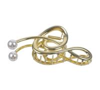 LOLIPPYY Pince à Cheveux en Métal Griffes Ornée de Perles et Note de Musique Grosse Taille Maintien Ferme pour Femmes Cheveux Épais Festival Concert