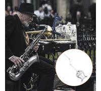 LOLIPPYY Pince Métallique pour Partition de Saxophone Alto et Ténor Lyre Compacte Antidérapante Accessoire Pratique pour Musiciens Déplacement