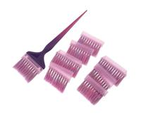 LOLIPPYY Pinceau à Teinture Capillaire Professionnel avec Poils Souples, Manche Ergonomique Antidérapant, Brosse Mélangeuse Rouge et Bleue Réutilisable pour Coloration et Soins en Salon