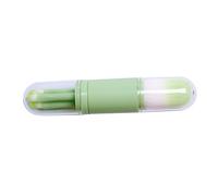 LOLIPPYY Pinceau de Maquillage Multifonction Rétractable Vert Brosse Double Embout pour Blush et Contour Outil Cosmétique Portable et Confortable