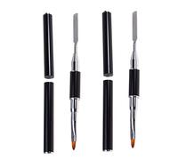 LOLIPPYY Pinceau Gel Uv Double Extremite Extension Pinceau Ongle Et Grattoir Outil Manucure