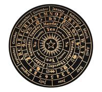 LOLIPPYY Planche de Divination Ronde Planche Radiesthésie avec Pendule Décor Spirituel Polyvalent pour Exploration Ésotérique et Décoration Intérieure