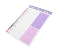 LOLIPPYY Planificateur de Repas Hebdomadaire sans Date avec Courses Détachable Bloc-notes pour Frigo Organiseur Repas pour des Menus et Préparation Quotidienne