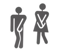 LOLIPPYY Plaque Toilette Porte Acier Inoxydable Noir Panneau Toilettes Signalisation Wc pour Maison Hôtel et Lieux Publics