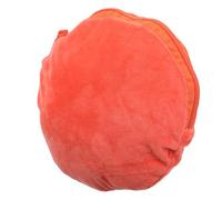 LOLIPPYY Pochette Chauffe-Mains Ronde en Peluche Orange 20 CM, Manchon Isolant Anti-Brûlure Compatible Bouillotte Électrique, Pochette Isolante Douce pour Protection Thermique Hivernale en