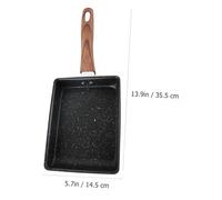 LOLIPPYY Poêle Tamagoyaki Carrée Antiadhésive Petit Format pour Omelettes Œufs et Sandwichs Manche Confortable et Suspendable Adaptée Camping et Cuisine Quotidienne