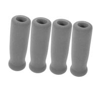 LOLIPPYY Poignées De Béquille Antidérapantes, Lot De 4, Mousse Expansée Grise, Protection Confortable Pour Canne Standard, Usage Quotidien Et Personnes Âgées