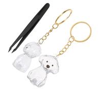 LOLIPPYY Porte-clés Boîte Transparente pour Poils de Chien Coffret Commémoratif pour Poils Animaux de Compagnie Boîtes Peluche Pince pour Souvenir Animal de Compagnie