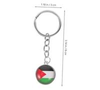 LOLIPPYY Porte-clés Drapeau Palestinien Pendentif Décoratif, Lot de 4 Pièces pour Homme et Femme, Couleur Vive, Porte-clés à Suspendre au Paquet, Accessoire Artisanal Solide, Utilisation Quotidienne