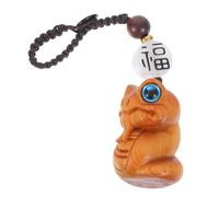 LOLIPPYY Porte-clés Serpent Bois Sculpté Réaliste Pendentif pour Nouvel An Ornement Artisanal et Détaillé