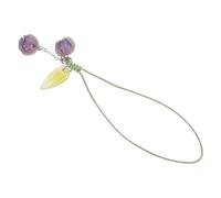 LOLIPPYY Porte-clés Téléphone Portable en Porcelaine Pourpre Charme Tulipe, Léger et Facile à Transporter, Accessoire Décoratif Élégant pour Téléphone et Caméra