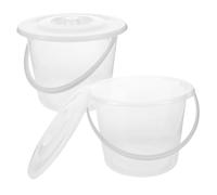 LOLIPPYY Pot D'urinoir en Plastique Épais Transparent, Grosse Capacité 2 Pièces avec Graduation Claire, Récipient Portable Hygiénique pour Hommes et Femmes, Usage à Domicile et Voyage