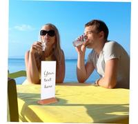LOLIPPYY Présentoir Menu Acrylique Transparent Porte Affiche de Table Incliné Support Affichage pour Menu et Publicité pour et Bureau