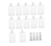 LOLIPPYY Sachets Compressibles Rechargeables De Lotion 13 Pièces 50ml Portables Hydratation Pour Voyageurs Étiquettes De Classification