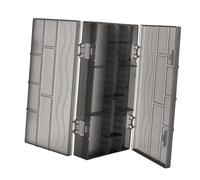 LOLIPPYY Salon Scissors Box Organizer Noir Boîte de Rangement Plastique à Compartiments pour Ciseaux Pinces et Peignes Accessoire Coiffure Portable pour Professionnels et Particuliers