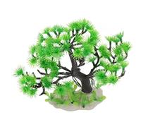 LOLIPPYY Sapin Artificiel pour Aquarium, Décoration D'aquarium Imitation Pin, Plastique et Résine Solide, Couleur Éclatante, Ornement sans Entretien, pour Habitat Poissons, Décorations