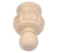 LOLIPPYY Sculpture Bois Pomme de Pin Décorative Chapeau de Poteau Escalier Sculpté Main Finition Lisse Motif Chanceux Européen Accessoire Robuste pour Décoration Intérieure