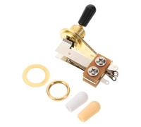 LOLIPPYY Sélecteur de Micro de Guitare Électrique à 3 Positions en L, Interrupteur à Bascule Doré 3 Capuchons en Plastique, Commutateur de Levier pour Réparation et Personnalisation,