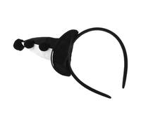 LOLIPPYY Serre-tête Clown Noir et Blanc avec Forme Accessoire Carnaval et Halloween pour Adultes et Garçon Fille Bandeau Déguisement Fête Mardi Gras
