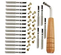 LOLIPPYY Set Accessoires Professionnels pour Lyre Chevilles de Fixation Robustes Rivets et Clé Remplacement Durables pour Accordage de Harpe Lyre