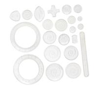 LOLIPPYY Set de Kit de Dessin Multifonction avec Règle à Fleurs Transparente pour Outil Créatif de Peinture et Coloriage Artistique