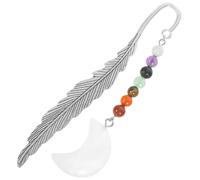 LOLIPPYY Signet Plume en Cristal Coloré Pendentif Métallique, Léger et Élégant, Accessoire de Lecture pour Enseignants et Écrivains