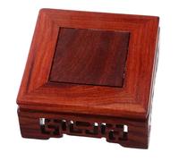 LOLIPPYY Socle Bois Massif pour Bonsaï et Vase Support Stable pour Pots de Fleurs Sculpture et Statuette Bouddhiste Base Carrée pour Décoration Intérieure