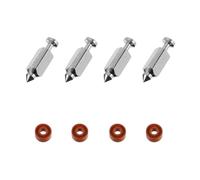 LOLIPPYY Soupapes à Pointeau de Carburateur Acier Joints Toriques Caoutchouc, Kit 4 Pièces pour Tondeuse à Gazon, Accessoires de Remplacement Compatibles Modèle 398188