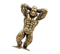 LOLIPPYY Statue Gorille Vintage Laiton Figurine Animale Sculptée Décoration de Bureau et Salon Statuette Stable
