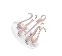 LOLIPPYY Support à Tasses Rotatif Plastique Forme Cygne pour Rangement et Séchage Porte Mugs Tiges Rose Organiseur Pratique pour Cuisine et Maison