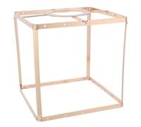 LOLIPPYY Support Abat-Jour DIY Carré en Fer Doré 11X11 CM Douille E27 42 CM Cadre Métallique Robuste Suspendre et Lampe de Salon Décoration Intérieure Industrielle et Rustique